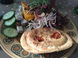 The portion was actually huuuuuge!! at Vegan Revelation in Belper