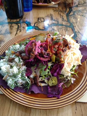 Today's Super Salad. Consistently good and consistently huge!!! 🤤 at Vegan Revelation in Belper