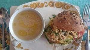 Soup and a sandwich Vegan Revelation stylie! Yum! at Vegan Revelation in Belper