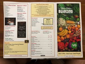 Vegan menu other side   at Bulaccino Cafe Denarau in Denarau
