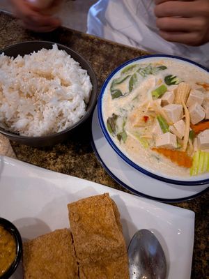 Green curry / Coconut Rice   at Imm Thai Cafe in Cairns