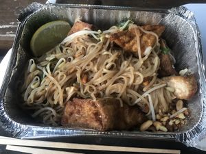 Vegan Pad Thai with Tofu takeaway at Imm Thai Cafe in Cairns