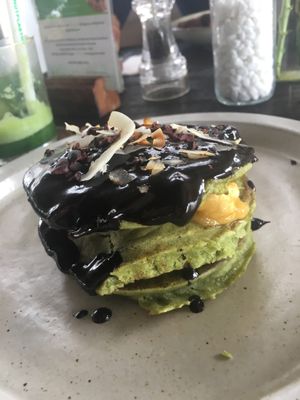 Holy moly, best vegan pancakes ever!! Nutella to die for!  at Matcha Cafe in Tibubeneng