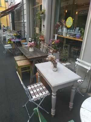 The outside at La Granadilla in Faenza