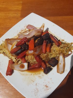 Forgot the name of the dish. Whoops at Restaurant Paracas in Paracas