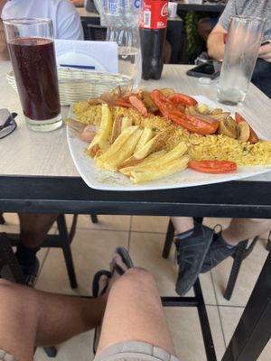 Tacu Tacu with Chicha  at Restaurant Paracas in Paracas