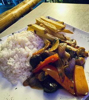 Salteado vegano  at Restaurant Paracas in Paracas