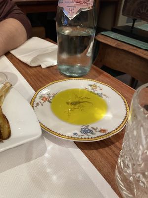 Olive oil and sea salt   at Betty's Vegetarian Restaurant in Amsterdam