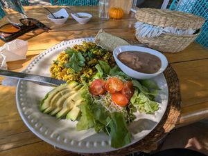 Tofu scramble mexicana at Nomada Organics & Gourmet in La Paz