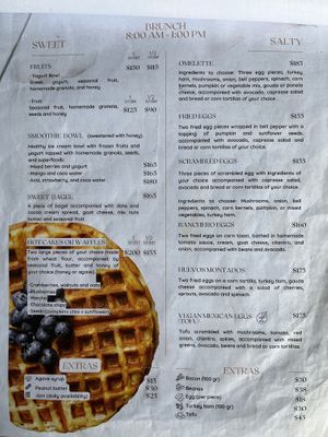 Menu 3 at Nomada Organics & Gourmet in La Paz