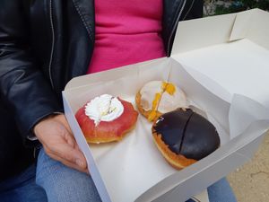 Only takeaway while covid-19 restrictions at Delish Vegan Doughnuts in Madrid