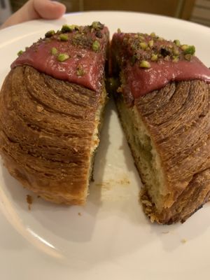 Pistachio and cherry  at Delish Vegan Doughnuts in Madrid