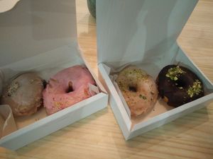my picks at Delish Vegan Doughnuts in Madrid