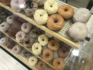 Delish vegan dougnut at Delish Vegan Doughnuts in Madrid