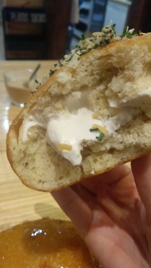 Salty doughnut at Delish Vegan Doughnuts in Madrid