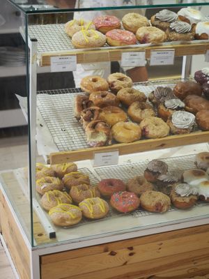 Huge choice of vegan donuts! at Delish Vegan Doughnuts in Madrid