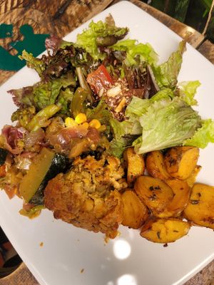 menu del día at Naturalia Cafe in Medellin