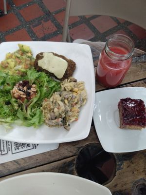 Lunch of the day Nov 2023 at Naturalia Cafe in Medellin