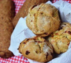 Breads at Naturalia Cafe in Medellin