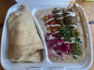 Hummus with pepper   at Akko Hummus Bar in Leipzig