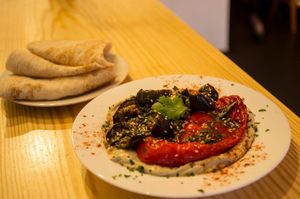 ... at Akko Hummus Bar in Leipzig