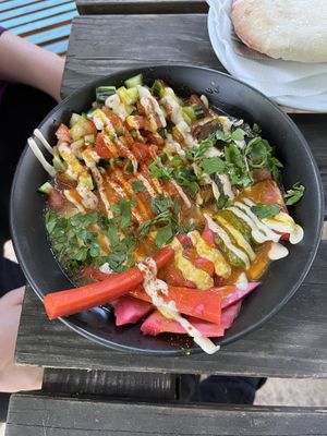 Sabez spezial in vegan at Akko Hummus Bar in Leipzig