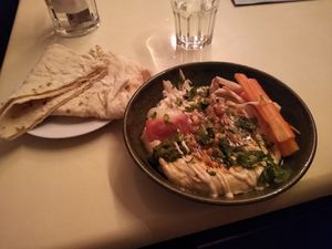 Regular plate at Akko Hummus Bar in Leipzig