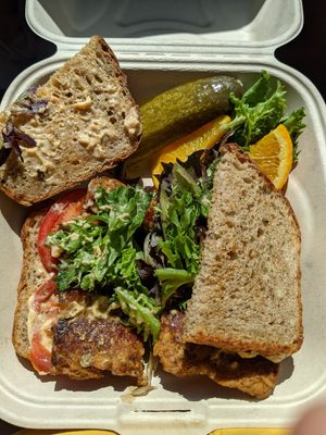 TLT close up at Blue Scorcher Bakery Cafe in Astoria