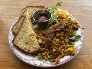 tofu scramble  at Blue Scorcher Bakery Cafe in Astoria