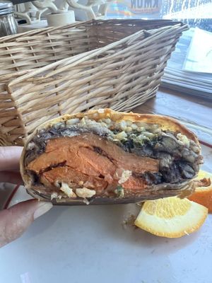 Sweet potato burrito   at Blue Scorcher Bakery Cafe in Astoria