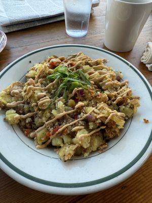 Potato tempeh hash  at Blue Scorcher Bakery Cafe in Astoria