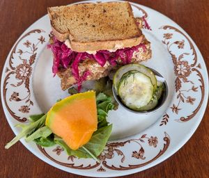Tempeh Reuben at Blue Scorcher Bakery Cafe in Astoria
