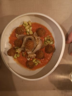 Ginger Gazpacho and Bread Balls at Il Papeoto in La Spezia