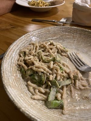 Pasta and Asparagus   at Il Papeoto in La Spezia