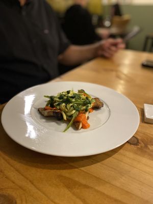 Mushroom & zucchini (best dish)  at Il Papeoto in La Spezia