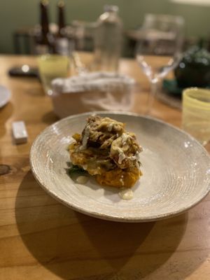 Courgette flowers  at Il Papeoto in La Spezia