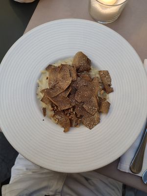 Trofie with Vegan Cheese 🧀, Hazelnut 🌰 and Truffle at Il Papeoto in La Spezia