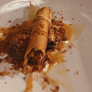 cannolo di pasta fillo at Il Papeoto in La Spezia