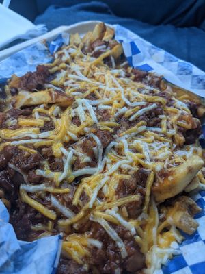 Officially obsessed with vegan chilli cheese fries. 🌱 at Seed Ranger in Ventura