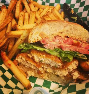 Fish Sandwich and fries   at Seed Ranger in Ventura
