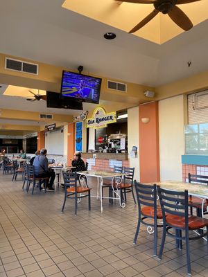 The shop front. Within a food court area    at Seed Ranger in Ventura