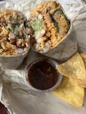 The neighboring Mexican food restaurant is now available at Sea Ranger! All vegan! This is the Chili Relleno Burrito. Highly recommend!  #Veganuary at Seed Ranger in Ventura