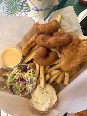 Fish, shrimp and chips   at Seed Ranger in Ventura