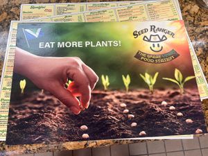 Back of the menu   at Seed Ranger in Ventura