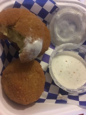 Vegan jalapeño poppers, sooooo gooooddd!! at Seed Ranger in Ventura