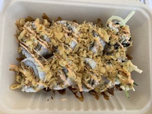 Crispy tiger roll  at Seed Ranger in Ventura