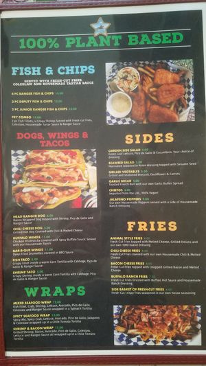 Menu at Seed Ranger in Ventura