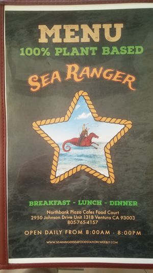 Menu at Seed Ranger in Ventura