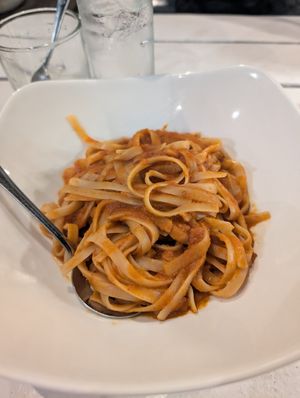 Pomodoro pasta at Col'Cacchio Pizzeria in Franschhoek