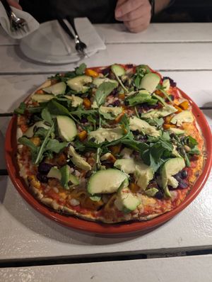 Zucca pizza at Col'Cacchio Pizzeria in Franschhoek